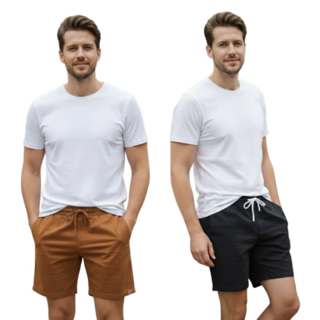 Bermuda Masculina Sarja Casual Moderna Confortável Alta Qualidade