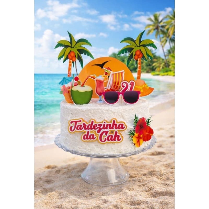 *ENVIO IMEDIATO* Topo de Bolo tardezinha / Tardezinha / festa tardezinha / decoração tardezinha