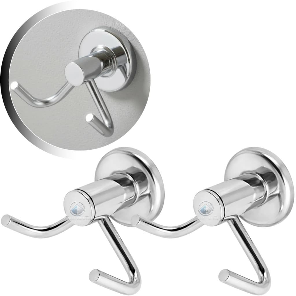 Kit 2 Porta Toalha Duplo Banheiro Inox Alumínio Cabide Suporte Toalha Parede Alta Durabilidade