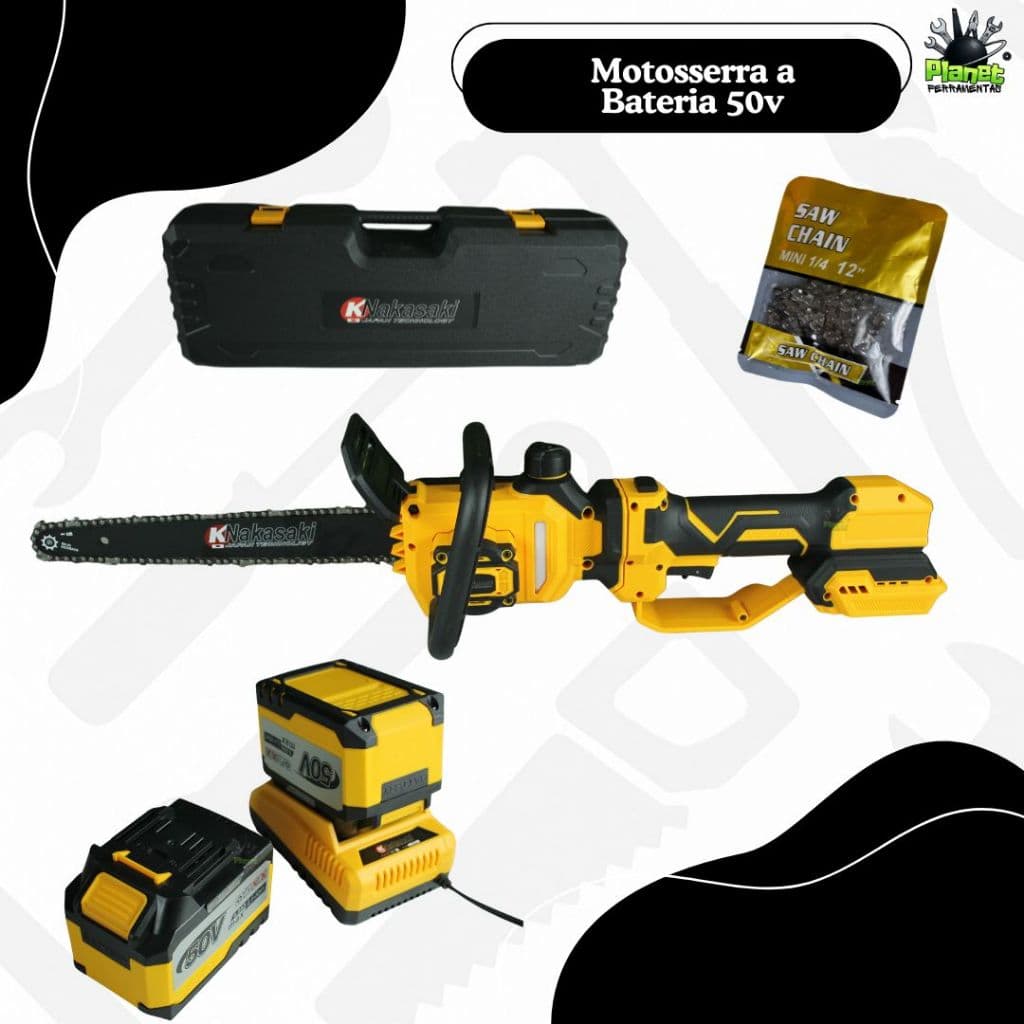 Motosserra Extensora a Bateria 50v + Maleta