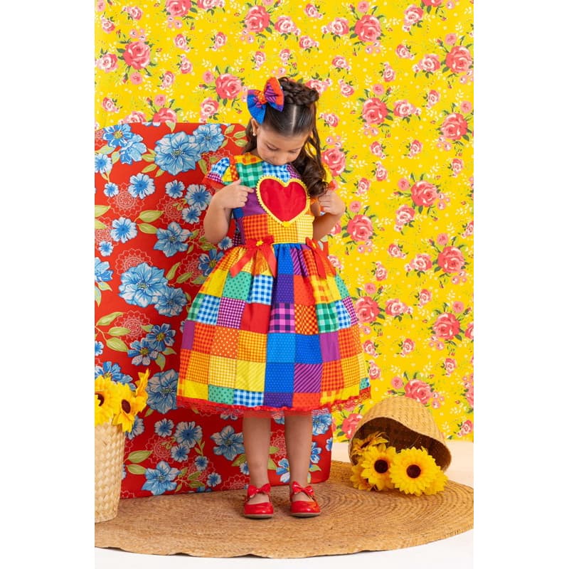 Vestido Caipira Infantil Festa Junina | Vestido Junino São João Roupa Menina