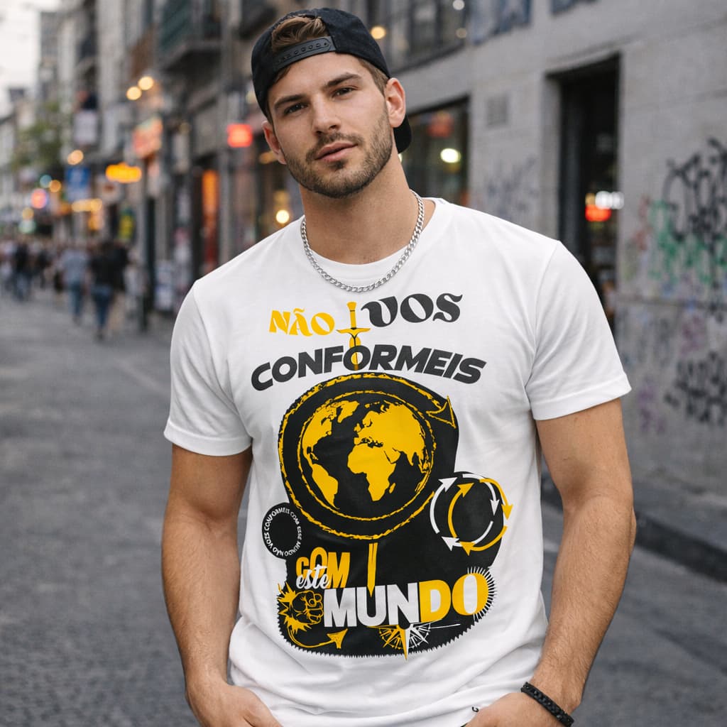 Camiseta Gospel Masculina Street – Não Conformes | Moda Evangélica Estilosa