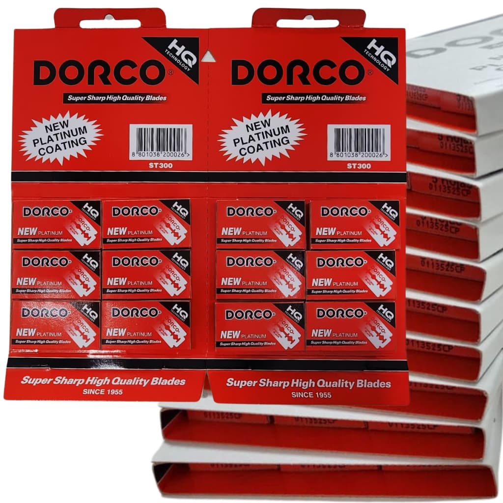 Lamina Para Barbear Dorco Red Fio de Platina Cartela Com 60 Laminas Inteiras