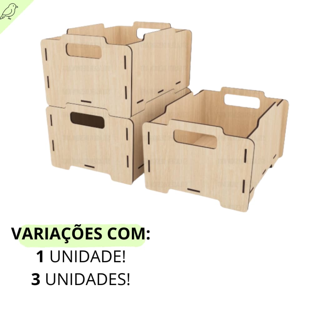 Kit Com 3 Organizadores Empilháveis Multiuso Para Casa Escritório E Brinquedos Acessórios Resistênte