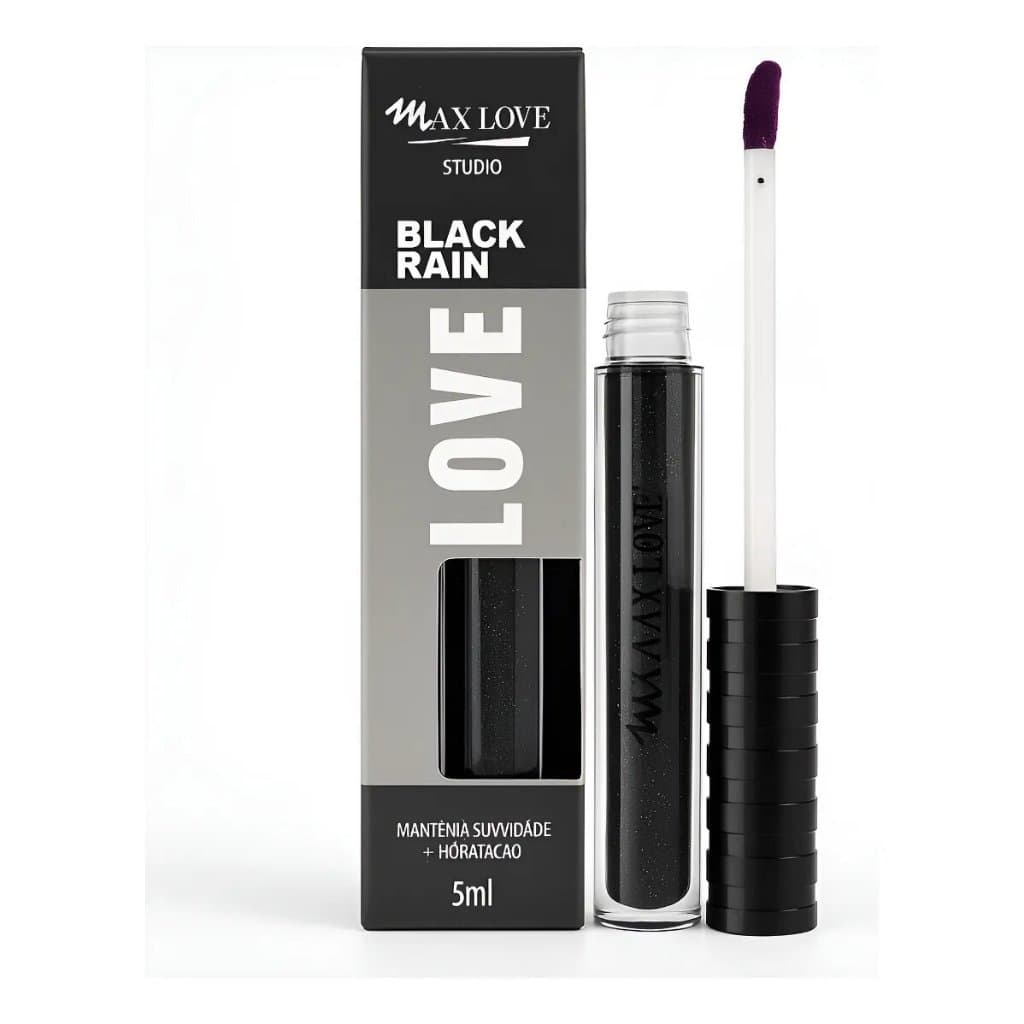 Gloss Black Rain Max Love Muda de Cor Brilho Intenso Longa Duração