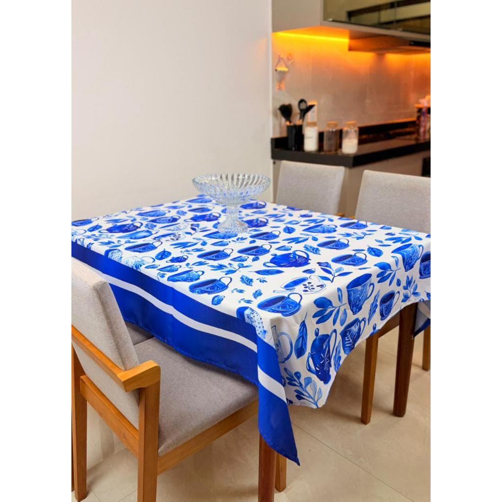 Toalha De Mesa Decorativa Estampada 4 e 6 Lugares Varias Cores