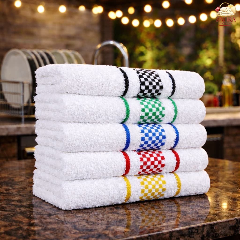 Kit Pano de Prato 6 Peças Alta Absorção 100% Algodão Macio Grosso 45x70 Toalha Cozinha