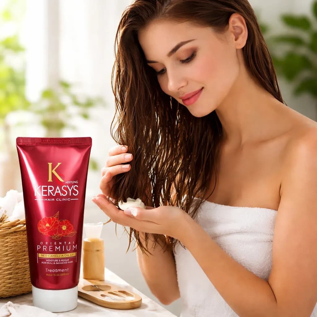 Kerasys Oriental Premium Treatment Red Camellia Oil Ex 200ml - Máscara Oriental Premium 200ml