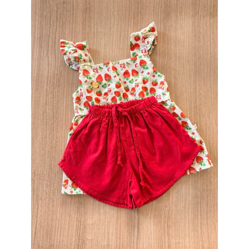 Conjunto infantil menina verão com short e blusa batinha