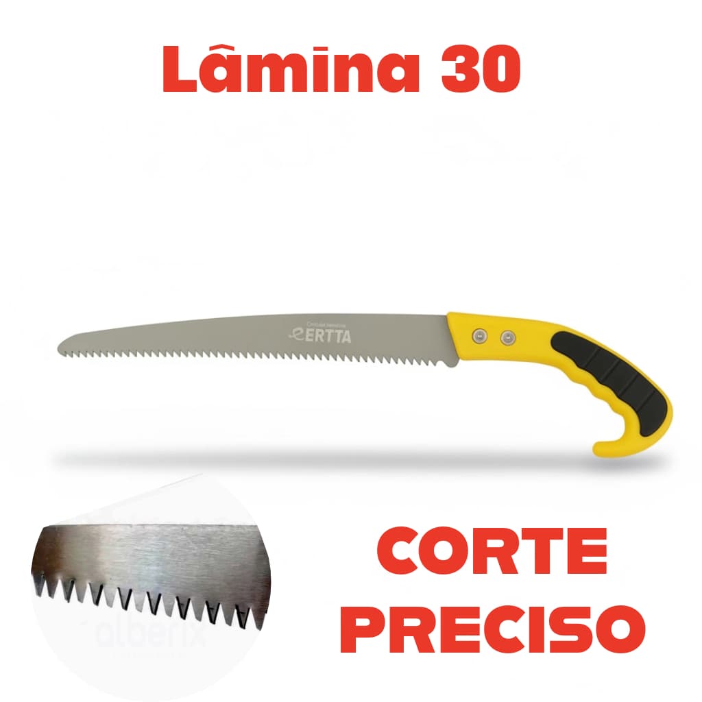Serrote Aço Carbono SUPER REFORÇADO Profissional  30cm de Lamina Para Podas de Galhos Pegada anatômica