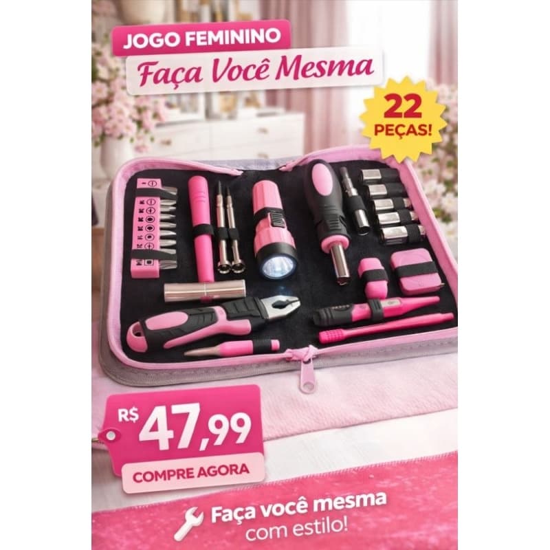 Jogo de Ferramentas Feminino 22 Peças | Lotus 1941
