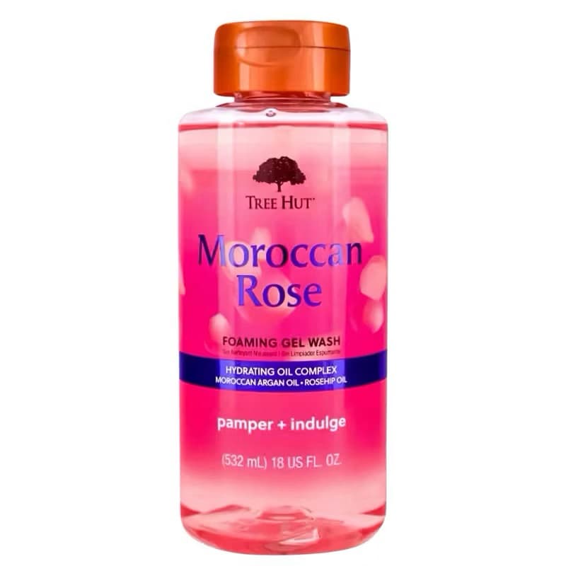 Sabonete Líquido Corporal Tree Hut Moroccan Rose Foaming Gel Wash 532ml Original | Hidratante com Óleo de Argan | Import