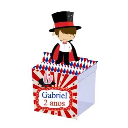 Envio rápido Circo Kit com 10 caixinhas de acrílico Lembrancinha personalizada para festa