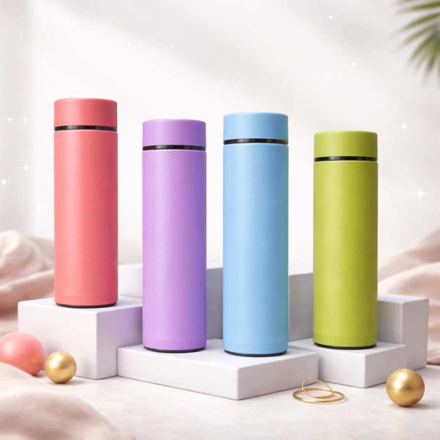 Garrafa De Vidro Color's Vacuum Flask 450ml - escritório, viagem, escola, caneca, presente, moda