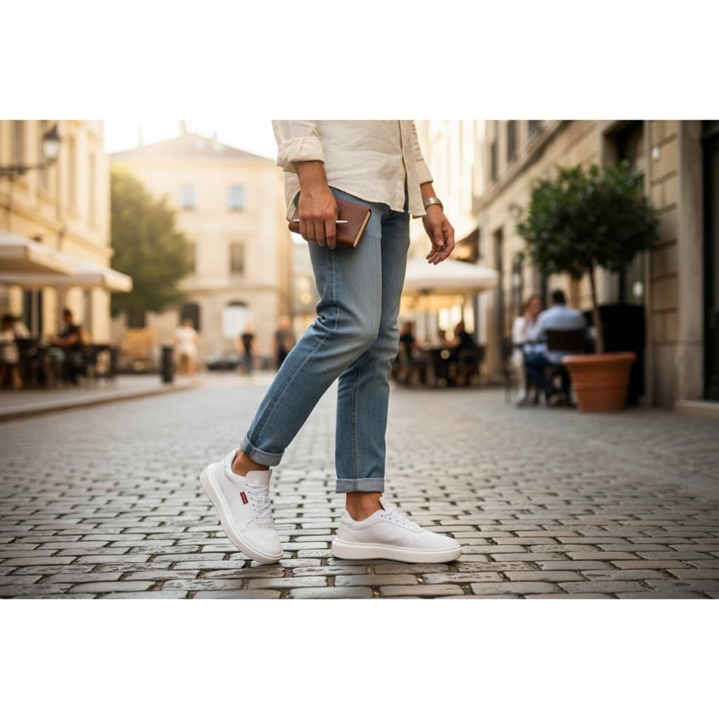 Tênis Masculino em Sintético Dia a Dia Passeio Leve Sola Alta Moderno do 37 ao 44