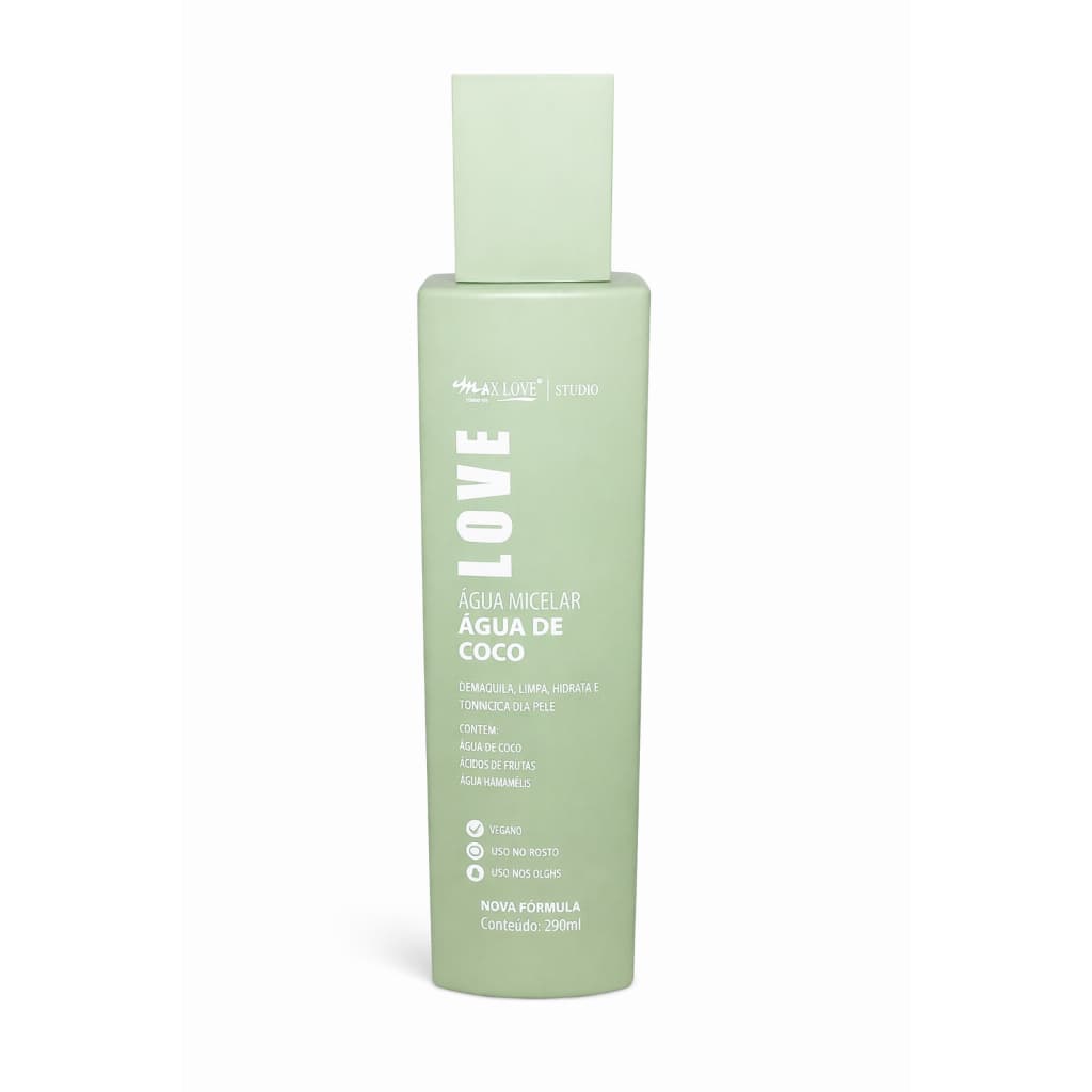 Água Micelar Água de Coco  Max Love – Limpeza, Hidratação e Proteção para a Pele
