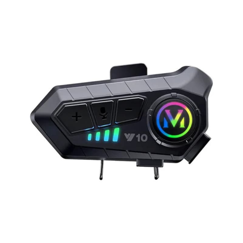Fone Capacete Intercomunicador bluethooth 5.0 Motos Bike Android IOS Alcance de 30 Metros V10 BT