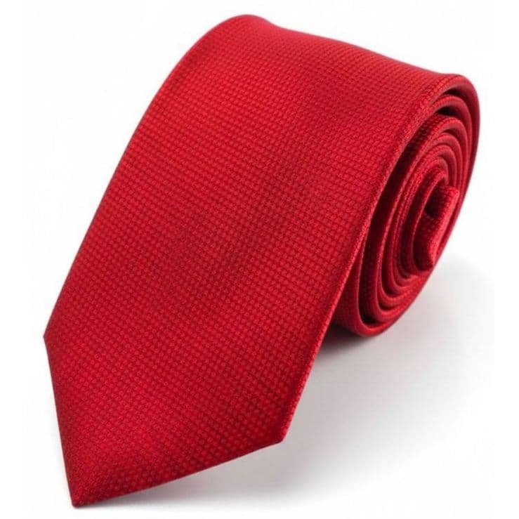 Gravata Masculina Vermelha Quadriculada Trabalhada para Padrinhos de Casamento e Noivo, Eventos