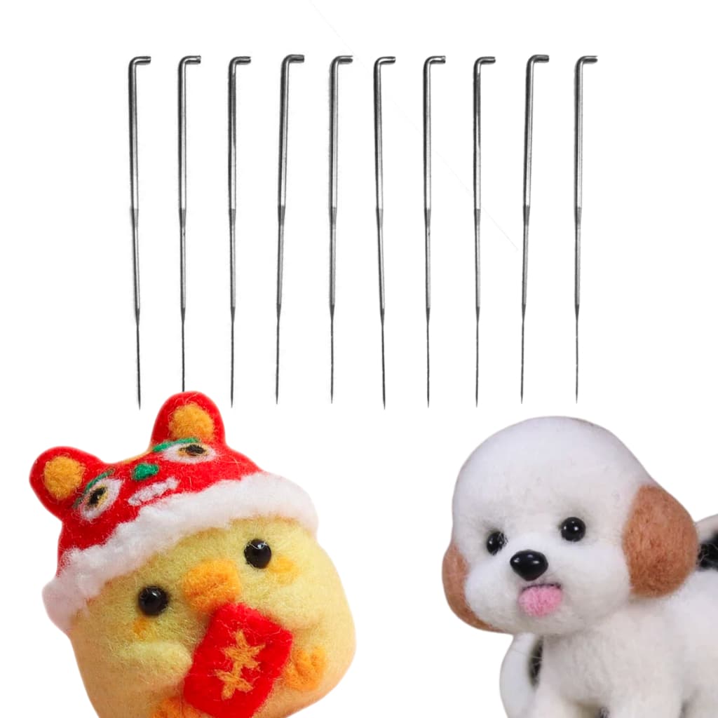 7 Agulhas Para Feltragem Feltro Artesanato Metal 78mm implantar cabelo de boneca