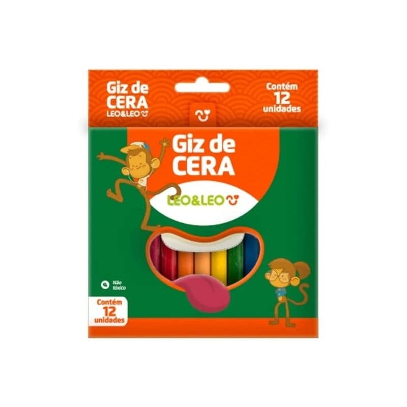 Giz De Cera 12 Cores Fino Leo&leo