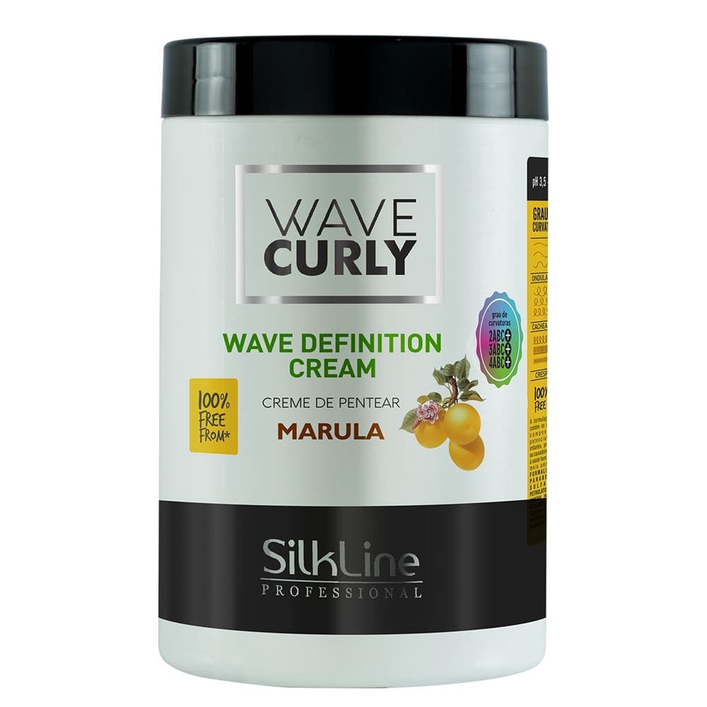 Creme de Pentear Marula Wave Curly SilkLine 1kg – Nutrição, Hidratação e Definição dos Cachos