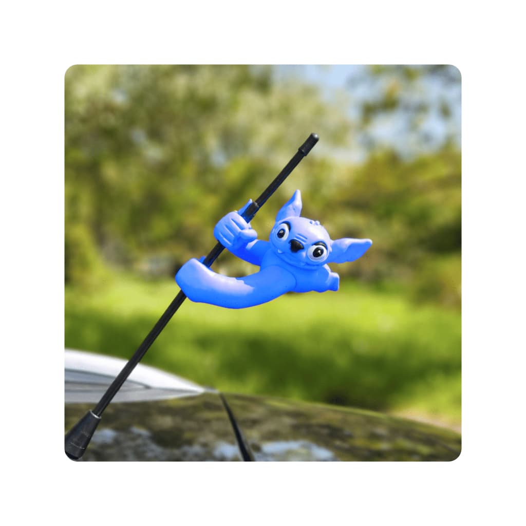 Enfeite Antena Stitch Rato Azul Haste Fina Bichinho Carro Brinquedo Automotivo Cartoons Personagem