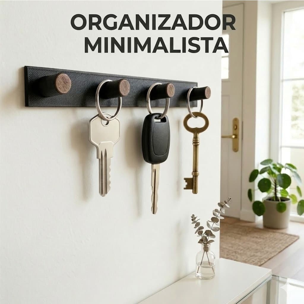 Porta Chaves de Parede Chaveiro Decorativo Minimalista para Casa e Apartamento