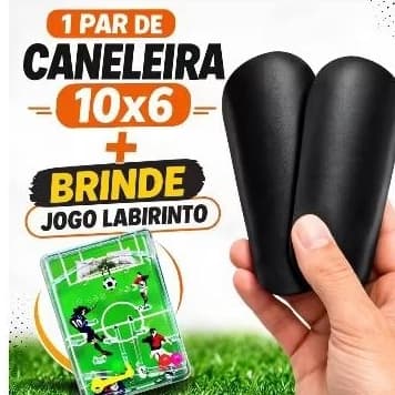 Caneleira Futebol 10x6 Par Proteção/Brinde Jogo