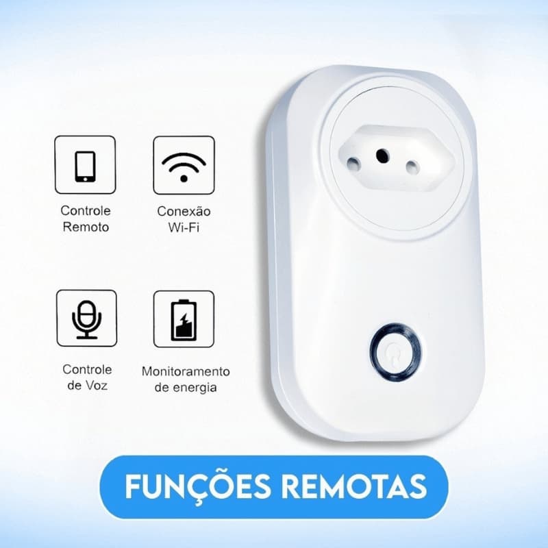 Smart Plug Tomada WiFi Alexa Inteligente App 10a Adaptador Google Home