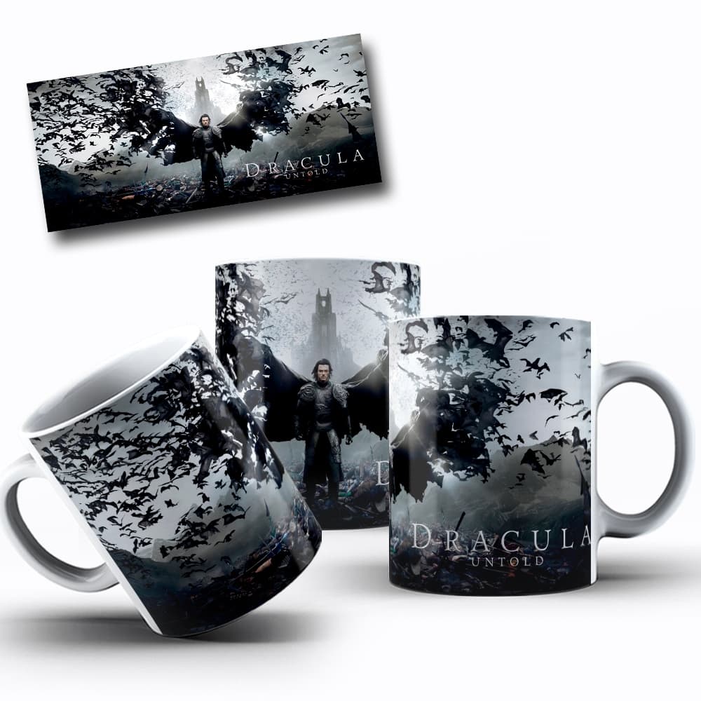 Caneca Filmes Terror Personalizada Nome Geek Nerd Filme Dracula Personalizado