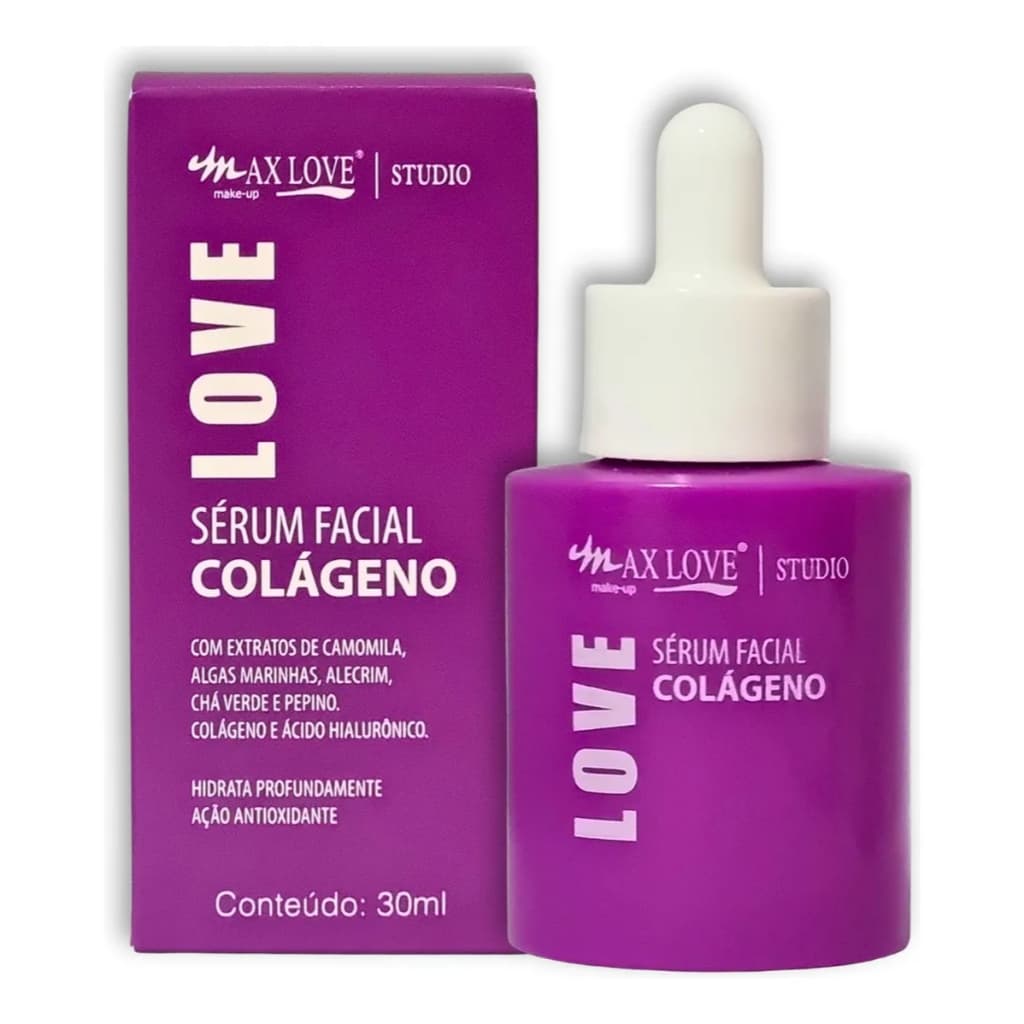 Sérum Facial Colágeno Max Love Ácido Hialurônico 30ml