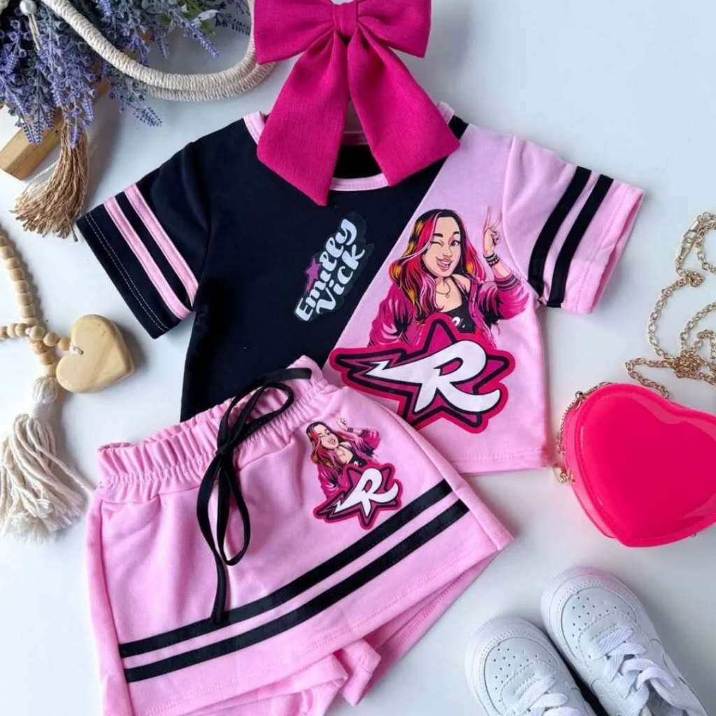 Conjunto Emily Vick infantil menina moda blogueirinha tendência