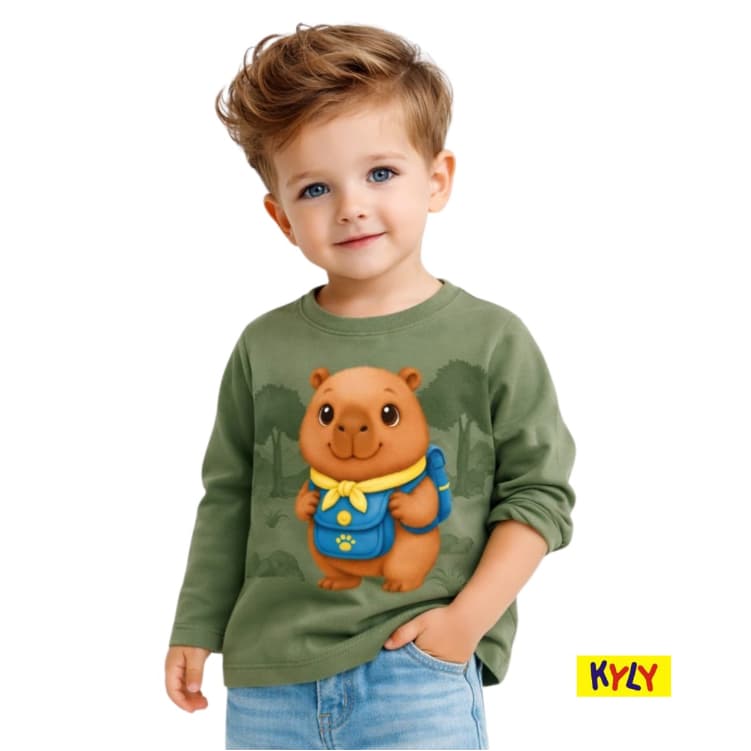 Camiseta infantil manga longa menino Kyly 1 ao 3 1001570