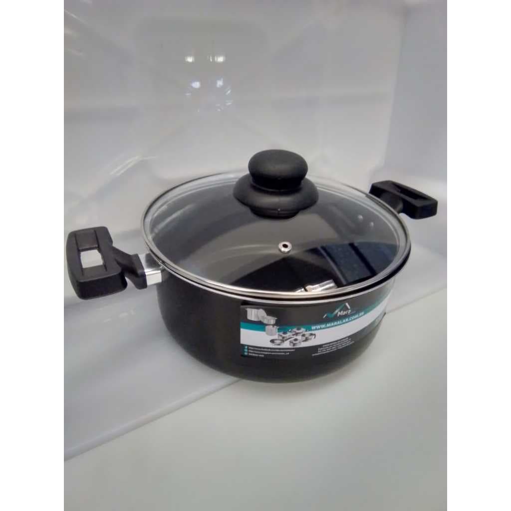 Caçarola Teflon Antiaderente Tampa De Vidro N22 3,4l Promoção