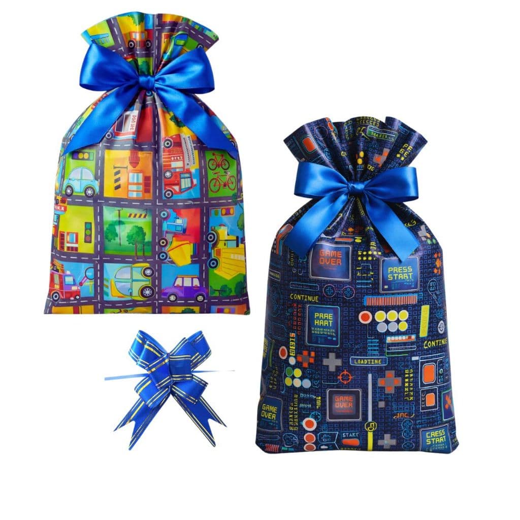 Sacos para presente infantil  + Laços tamanhos  50x70 masculino e feminino