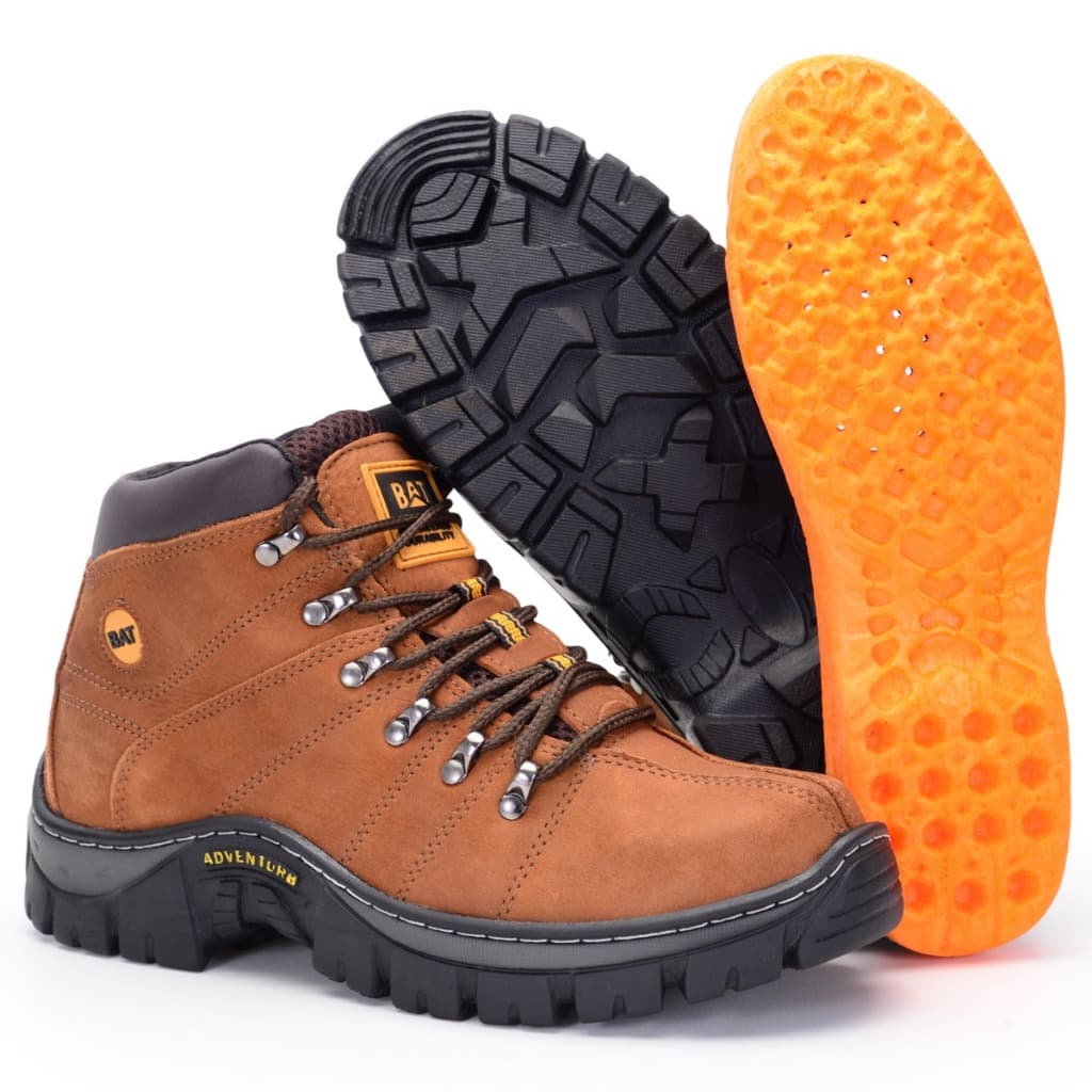 Bota Adventure Macia Palmilha Em Gel Conforto Couro Legitimo Castor Trilha Masculino Unissex