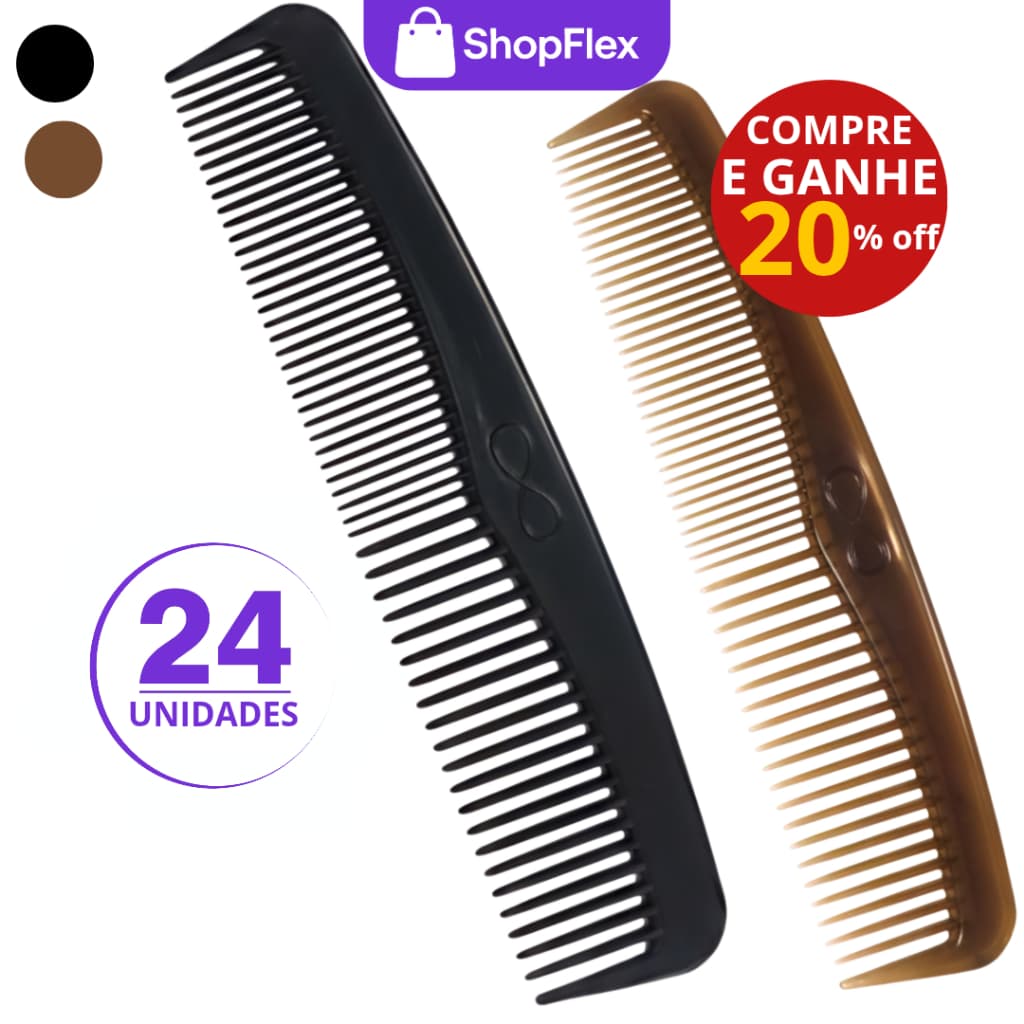 24un Pente de Bolso Pente inquebrável Pente Masculino Barbearia Barba Bigode