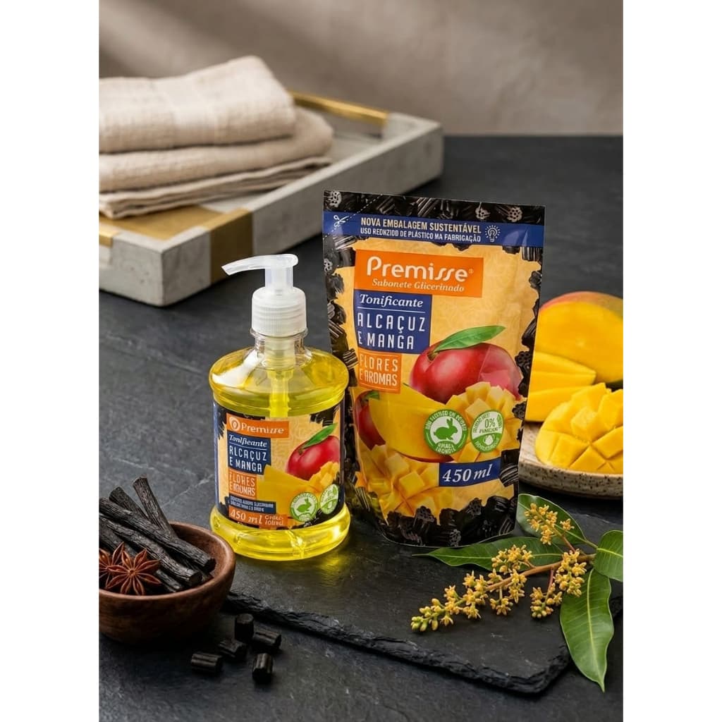 Kit Sabonete Liquido 450 ml premisse  + Refil 450 ml
