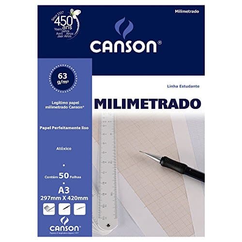 BLOCO MILIMETRADO A3 63G/M² 50 FOLHAS CANSON
