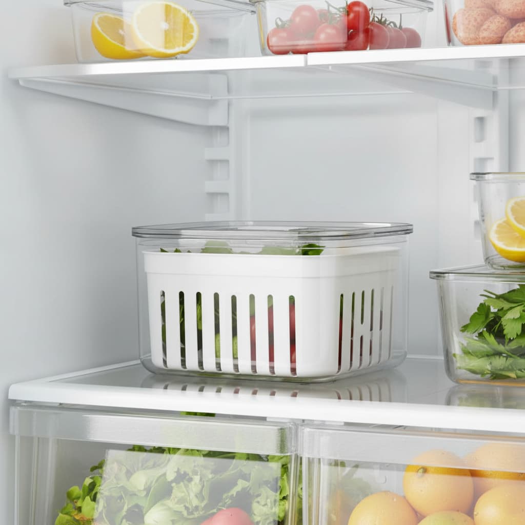 Cesto Organizador De Temperos E Frutas Geladeira Clear Fresh Natural 0,65L - OU