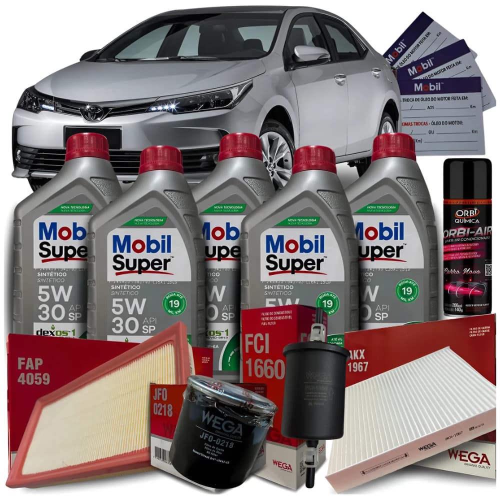 Kit Revisão Troca Oleo 5w30 Corolla 2.0 2020 2021 2022 2023 2024.