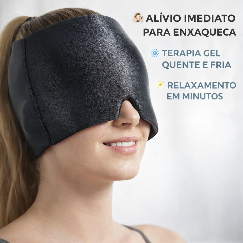 Touca Alívio Enxaqueca Dor De Cabeça Terapia Frio Quente Gel