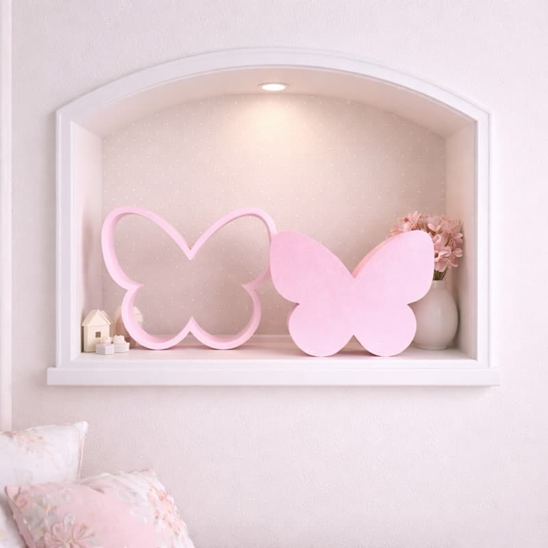 Borboleta decorativa para quarto infantil 3D - Conjunto borboleta decorativa