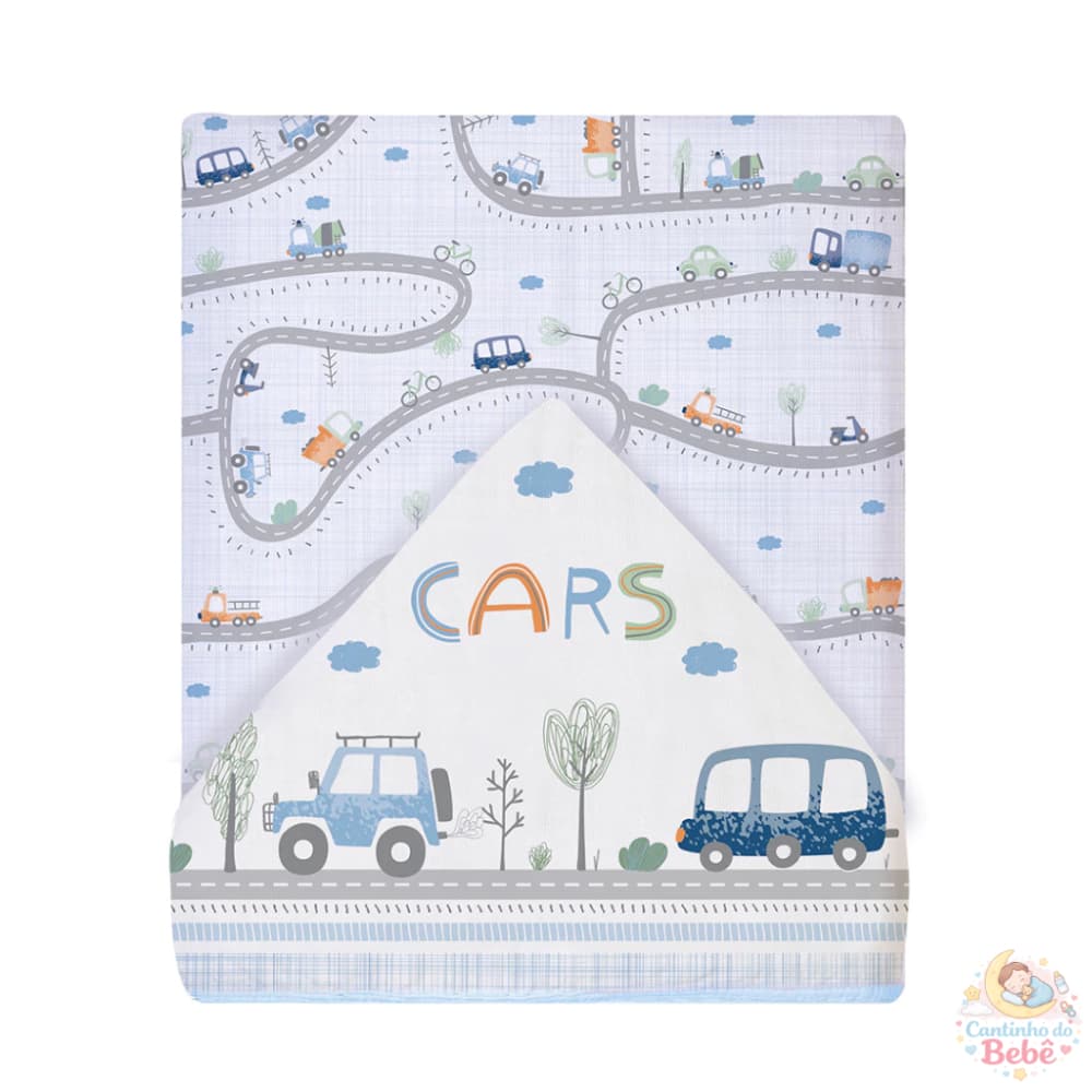 Toalha de Banho Bebê Soft com Capuz Estampada 90x80cm Papi Baby Macia e Absorvente