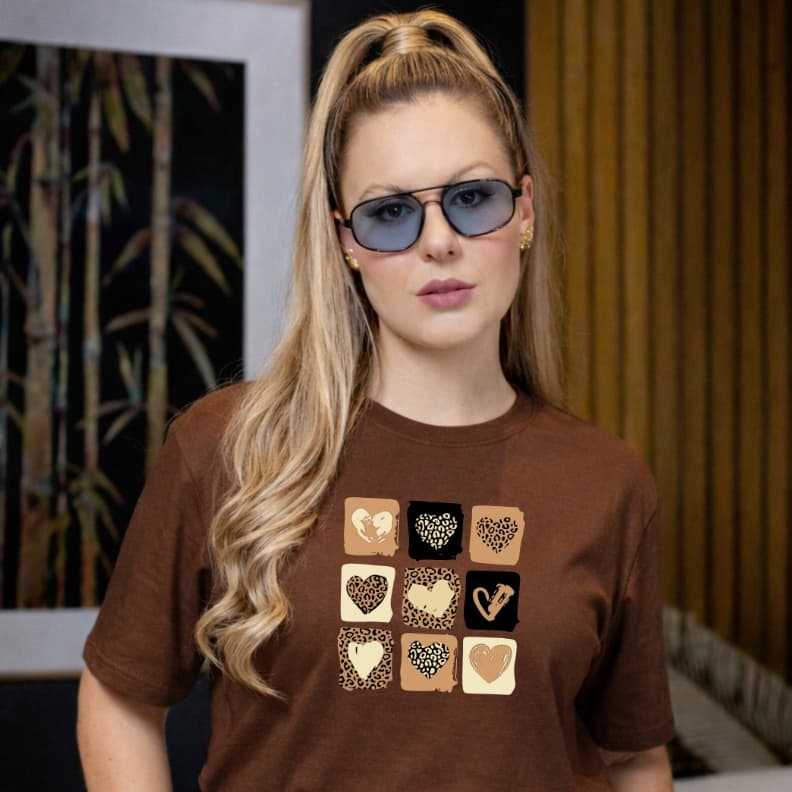 T-Shirt Feminina Estampa Estilosa Camiseta100% Algodão
