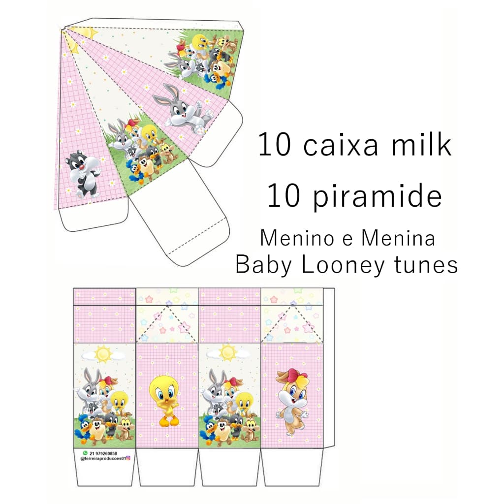 Papelaria personalizada Baby looney tunes