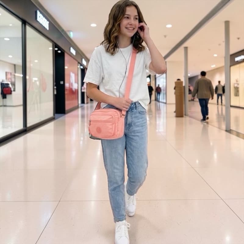 Feminina Transversal Modelo Tiracolo em Nylon Impermeável