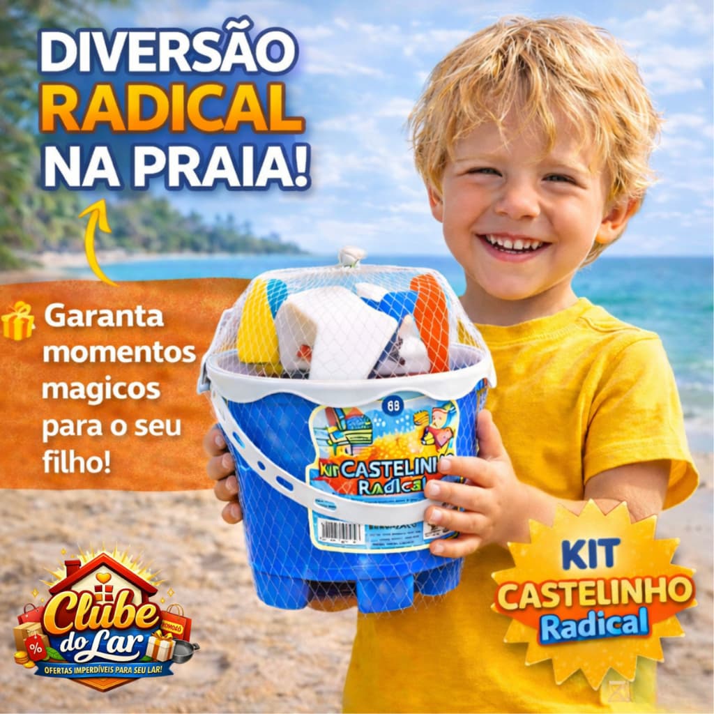 Baldinho Castelinho de Praia Areia Parque Infantil Kit Completo Diversao Para Criança Menino  Menina