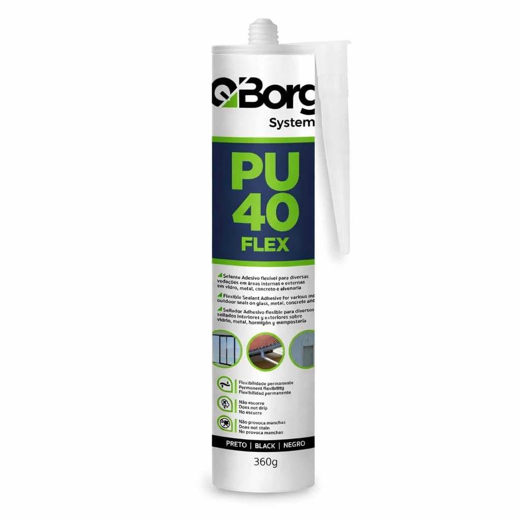 PU 40 Selante Adesivo Flexível Cola Para Placas 3D Q-Borg Flex Systems 360g