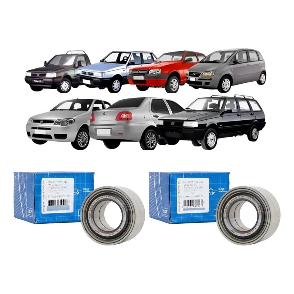 PAR de Rolamento Roda Dianteiro Uno Palio Fiorino Siena 1.0 1.6 8v 2000 Em Diante - BAH 0031
